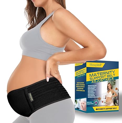 ChongErfei Pregnancy Belly Band Maternity Belt Back Support Abdominal Binder Back Brace - Relieve Back, Pelvic