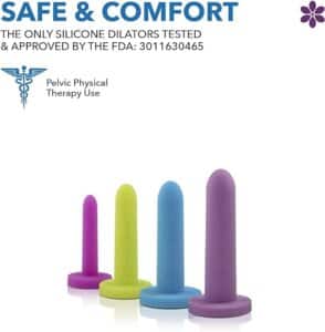 Intimate Rose Small 4-Pack Silicone Dilators for Women & Men, Sizes 1-4 2